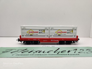 Märklin H0 AC 29453 1x Tragwagen mit 2 Container "eurotainer" aus Set / DB