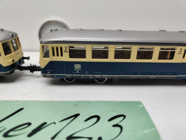 Märklin H0 AC 3028 / BR515023-0 / 815616-8 Triebwagen + Beiwagen / DB / Analog / Blau - Beige