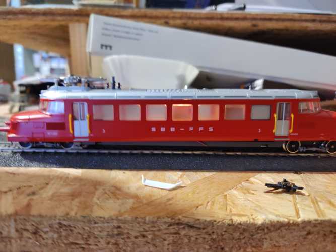 Märklin H0 AC 3125 Elektrischer Triebwagen / Rot / SBB / Umbau auf Mfx / OVP