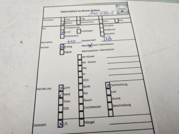 Märklin H0 AC 3156 / br140 239-5 Elektrolok / DB / Analog / Blau - Beige