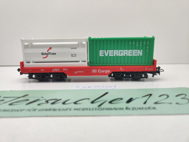 Märklin H0 AC 31 80 455 6 023-8 Container-Tragwagen "Evergreen & Global Trans" / DB