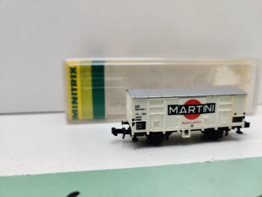 Minitrix N DC 13281 ex 3281 ged Güterwagen "Martini" F / FS / OVP