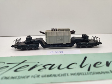 Minitrix N DC 3298 Tiefladewagen Trafo "Siemens" SSt / DB