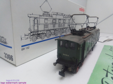 MÄRKLIN H0 AC 3366 Elektrolok BR152 034-5 / Grün / DB / Analog / OVP