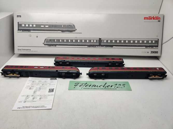 Märklin / AC / H0 / 39080 dreiteiligen Diesel-Triebwagenzugs Baureihe VT 08.5 / DB / Mfx / Sound / OVP