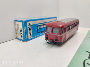 Märklin H0 AC 4018 Beiwagen z Schienenbus / Licht / 2.Kl / BD / DB / OVP blau