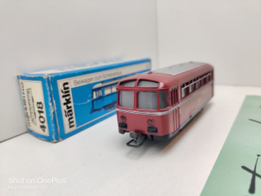 Märklin H0 AC 4018 Beiwagen z Schienenbus / Licht / 2.Kl / BD / DB / OVP blau