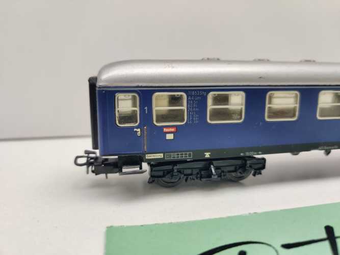 Märklin H0 AC 4027 Personenwagen 1.Kl. A4ümg / Blau / Blech / DB