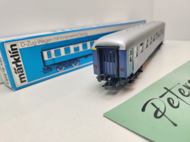 Märklin H0 AC 4051 Abteilwagen 1.Kl Aüm202 / Rücklicht / DB / OVP blau