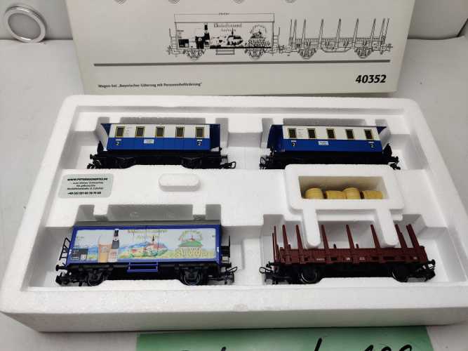 Märklin H0 AC 40352 / 4-teilige Wagenset „Bayerischer Güterzug mit Personenbeförderung“ / OVP