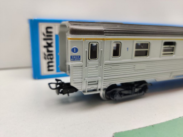 Märklin H0 AC 4076 D-Zug-Wagen 1.Kl A9uj / Inox / SNCF / OVP blau