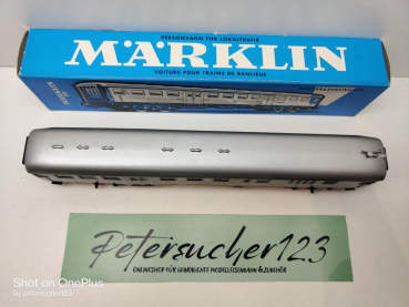 Märklin H0 AC 4082 Nahverkehrswagen "Silberling" / 2.Kl / Bnb720 / DB / OVP blau