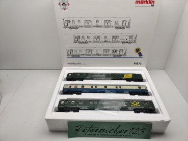 Märklin H0 AC 41573 Bahnpostwagen-Set "Intercity" Post mrz / NEM / DPAG / OVP weiß