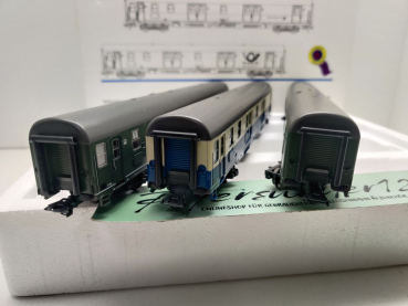 Märklin H0 AC 41573 Bahnpostwagen-Set "Intercity" Post mrz / NEM / DPAG / OVP weiß