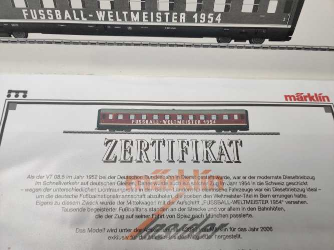 Märklin H0 AC 42080 Triebwagenzug-Zwischenwagen / Bauart VM 08 / Gattung A4ü / OVP