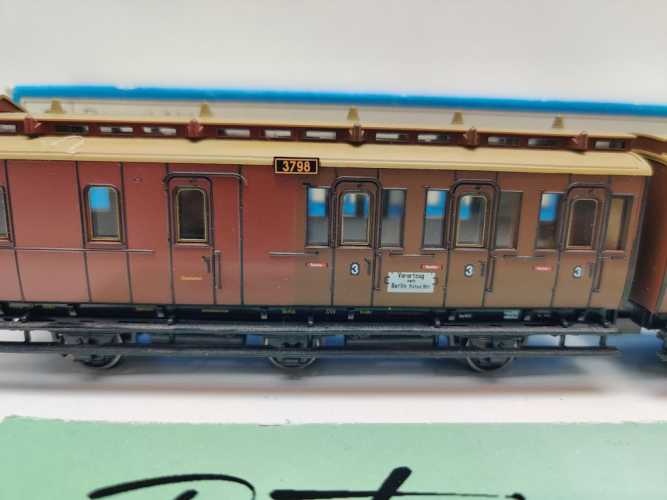 Märklin H0 AC 4209 Doppel-Abteilwagen Gepäckabteil C3 C3P / NEM / KPEV / OVP blau