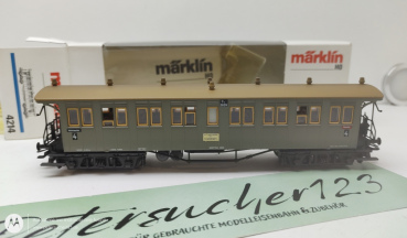 Märklin H0 AC 4214 Schnellzug-Plattformwagen 4.Kl. / C4 / K.W.St.E / OVP weiß