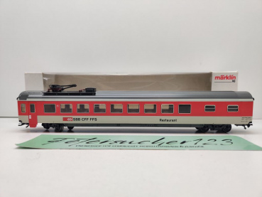 Märklin H0 AC 4217 Speisewagen mit Stromabnehmer / EW IV WR / NEM / SBB / OVP weiß