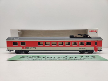 Märklin H0 AC 4217 Speisewagen mit Stromabnehmer / EW IV WR / NEM / SBB / OVP weiß