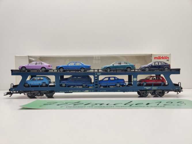 Märklin H0 AC 4234 Autotransportwagen DDm915 / 8 PKW / DB / OVP