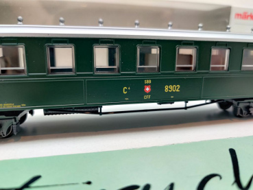 Märklin H0 AC 4238 Schnellzugwagen 3.Kl C4ü / NEM / SBB / OVP weiß