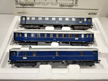 Märklin H0 AC 42753 Schnellzugwagen-Set 3-teilig / NEM / DB / OVP weiß