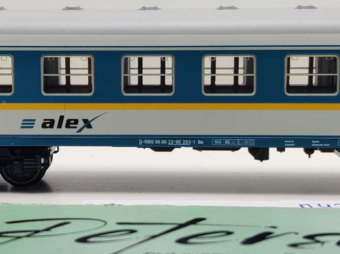Märklin H0 AC 42954 Schnellzug Abteilwagen "alex" "ARRIVA" 2.Kl Bm / NEM / ALEX