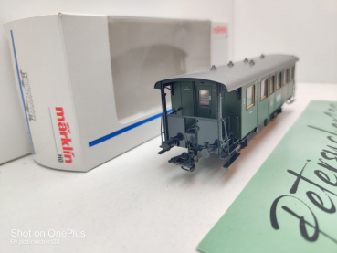 Märklin H0 AC 4301 Plattformwagen / 2.Kl / LB / NEM / DB / OVP weiß
