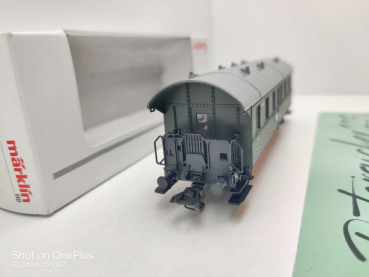 Märklin H0 AC 43133-02 1x Wagen aus Wagen-Set "Donnerbüchse" / NEM / DB / OVP weiß