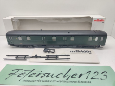 Märklin H0 AC 43268 Schürzen-Postwagen PR / NEM / SNCB NMBS / OVP weiß