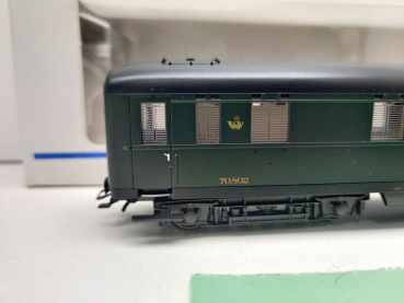 Märklin H0 AC 43268 Schürzen-Postwagen PR / NEM / SNCB NMBS / OVP weiß