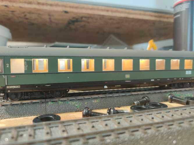 Märklin H0 AC 43279-1 Schnellzugwagen 2.Kl Büe aus Set / Licht / NEM / DB
