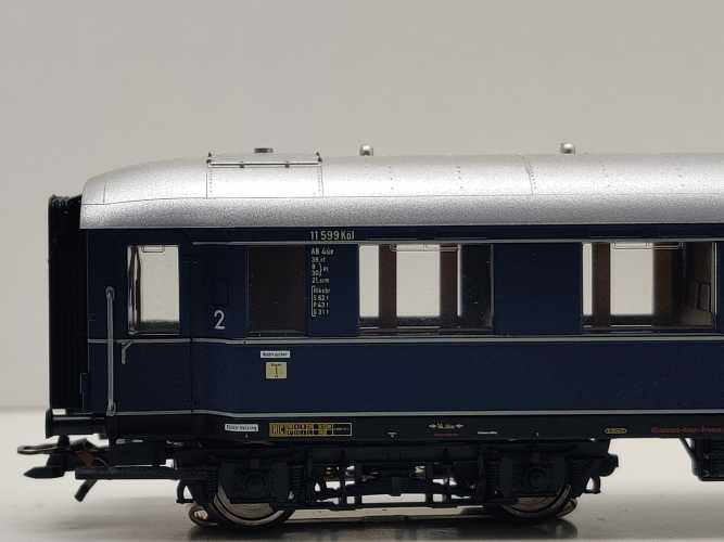 Märklin H0 AC 43290-03 Schnellzugwagen 2.Kl AB4üe 11599 Köl Licht / NEM / DB