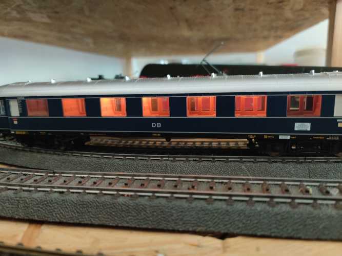 Märklin H0 AC 43290-03 Schnellzugwagen 2.Kl AB4üe 11599 Köl Licht / NEM / DB