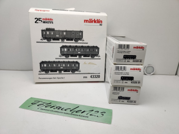 Märklin H0 AC 43320 Personenwagen - Set / Ep. I / K.Bay.Sts.B. / OVP