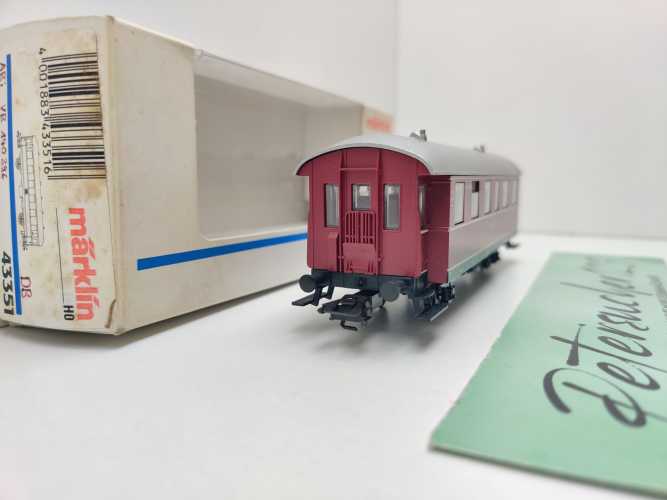 Märklin H0 AC 43351 Einheits-Nebenbahnwagen 1.-2.Kl ABi / NEM / DB / OVP