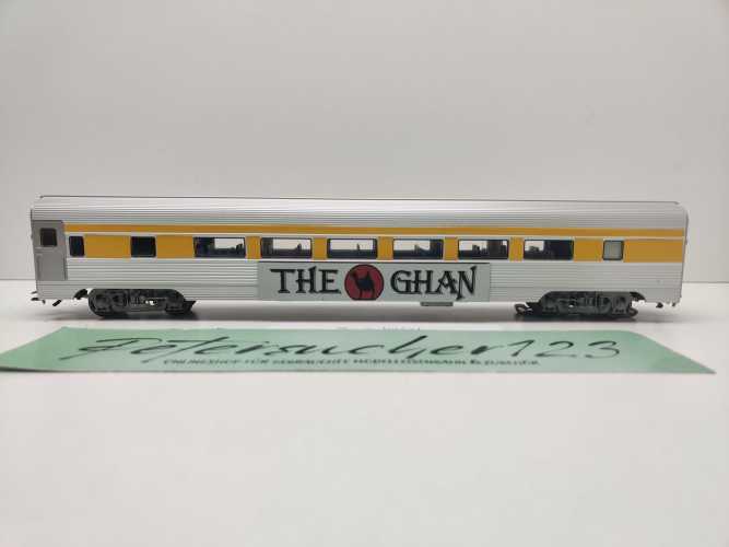 Märklin H0 AC 43601 Umbau zu "the Ghan" Großraum-/Sitzwagen mit Innenbeleuchtung / NEM