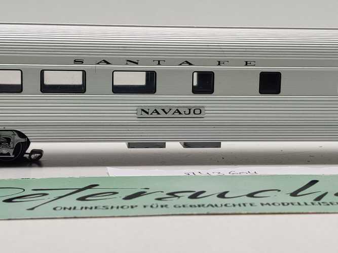 Märklin H0 AC 43604 Observation car Streamliner / Licht / NEM / AT&SF