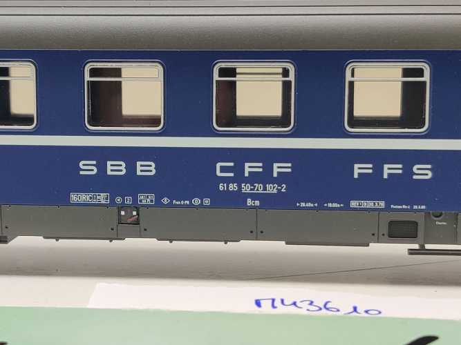 Märklin H0 AC 43610 Liegewagen Eurofirma 2.Kl Bcm / NEM / SBB