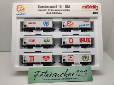 Märklin H0 AC 4400 Wagen-Set "Groß hilft Klein" Ichqrs377 / DB / OVP weiß