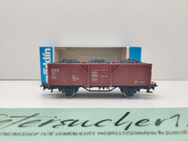 Märklin H0 AC 4431 off. Güterwagen Ladung Steinkohle El-u061 / DB / OVP blau