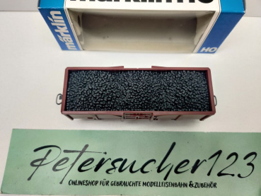 Märklin H0 AC 4431 off. Güterwagen Ladung Steinkohle El-u061 / DB / OVP blau