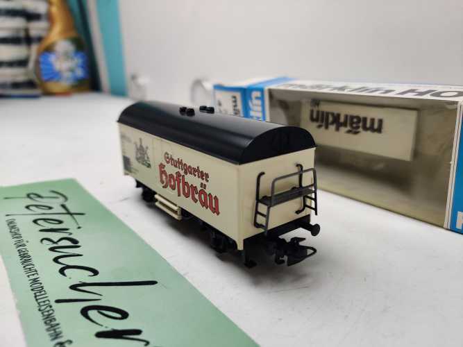 Märklin H0 AC 4439 /  2-achsigen Bierwagen „Stuttgarter Hofbräu“ / DB/ Ep.IV / Blaue OVP