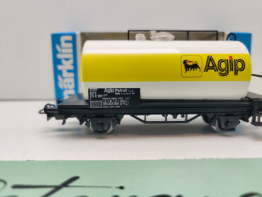 Märklin H0 AC 4443 Kesselwagen "Agip" / Z / FS / OVP blau