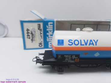 Märklin H0 AC 4447 KESSELWAGEN "SOLVAY" / Kessel Blau / SNCB / Blaue OVP