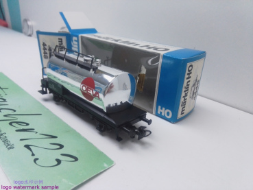 Märklin H0 AC 4448 Kesselwagen "OEVA" / Kessel Silber / ÖBB / OVP blau