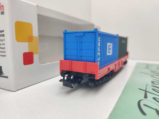 Märklin H0 AC 44700 Containertragwagen 2x 20' Container / DB / OVP start up