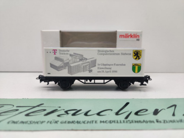 Märklin H0 AC 4481 Containerwagen Telekom 1996 "Strateg.Computerz.Südwest" / OVP