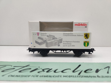 Märklin H0 AC 4481 Containerwagen Telekom 1996 "Strateg.Computerz.Südwest" / OVP