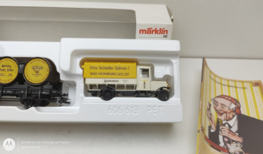 Märklin H0 AC 45013 PMS 62-10 Bierwagen-Set "ReichsPost Bitter" "Fritz Scheller Söhne" / OVP